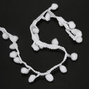 20 Yard 10MM PomPom Trim Ball Fringe Ribbon DIY Sewing Accessory Lace White