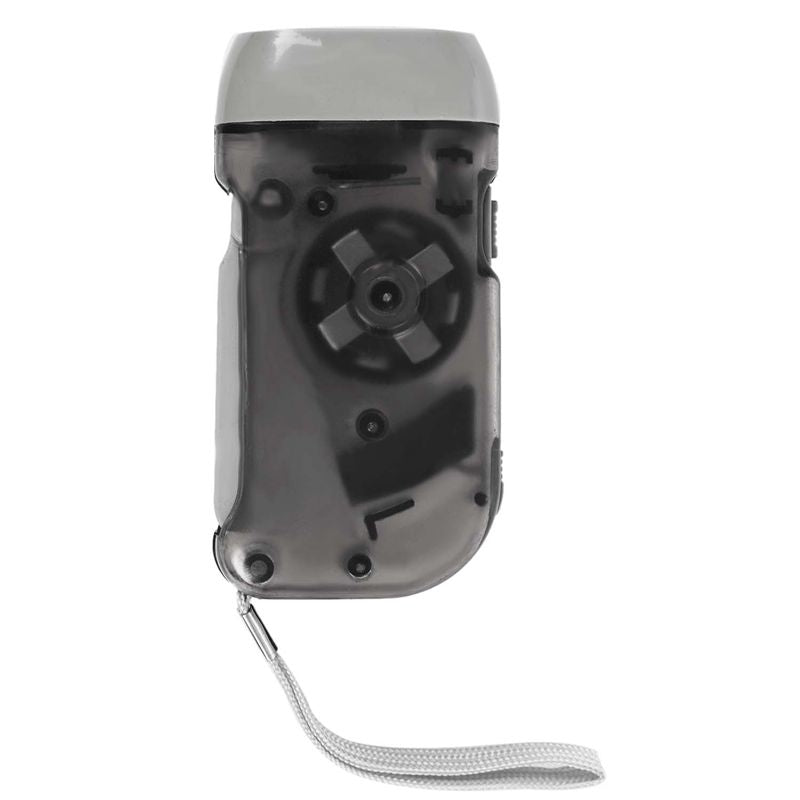 3 LED Dynamo Wind Up Flashlight Torch Light Hand Press Camping grey O3N4