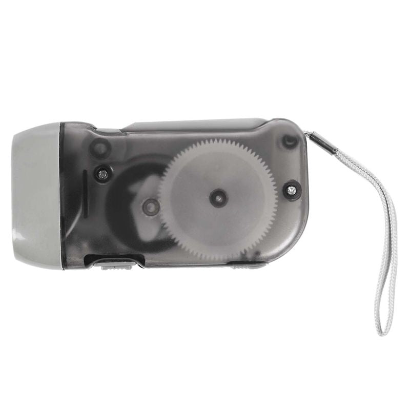 3 LED Dynamo Wind Up Flashlight Torch Light Hand Press Camping grey O3N4