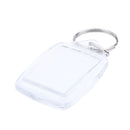 5x Clear Acrylic Blank Keyrings Insert Passport Photo Keychain Keyfob E9K5