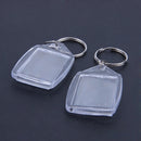 5x Clear Acrylic Blank Keyrings Insert Passport Photo Keychain Keyfob E9K5