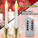 2Pcs Battery Operated Remote Control LED Flameless Candle Table Lamp for Halloween Churches