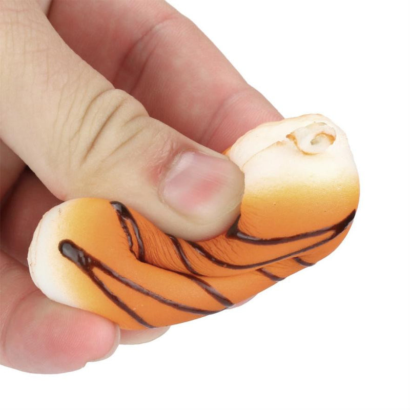 1PCS 5X2CM Simulation Whole PU Doughnut Squishy Toy Phone Chain