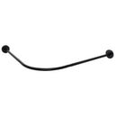 L Shape Adjustable Stainless Steel Shower Curtain Rod Pole 90-130cm Retractable