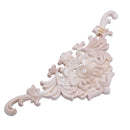1X Rubber Wood Carved Applique Retro Furniture Craft Decor 38*15*1.2cm J4G7