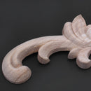 1X Rubber Wood Carved Applique Retro Furniture Craft Decor 38*15*1.2cm J4G7