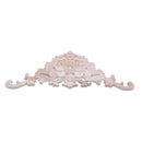 1X Rubber Wood Carved Applique Retro Furniture Craft Decor 38*15*1.2cm J4G7