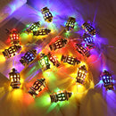 3M 20PCS Battery Powered Gold Sliver Palace Eid Ramadan Kareem Mubarak LED Fairy String Light for Party Decor
