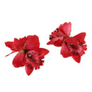 2 X Orchid Flower Floral Hair Clips Bridal Wedding Party Bridesmaids Access K7X2