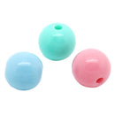 300Pcs Mixed color Acrylic Spacer Beads Round Ball 8mm Dia. K8P7