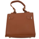 1x Brown PU leather female mini flower chain bag / shoulder diagonal bag /  S2D2