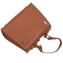 1x Brown PU leather female mini flower chain bag / shoulder diagonal bag /  S2D2