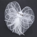 Flower Feather Fascinator Headband Hat Wedding Prom Ladies, White G8G4