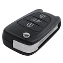 Remote Folding Key Shell Case 3-Buttons Fob For Hyundai I20 I30 IX35 I35 Un