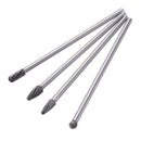 Drillpro 4Pcs 150-160mm Tungsten Carbide Rotary Burr Set 6mm Shank for Die Grinder Drill DIY Woodworking Metal Carving Polishing Engraving Drilling