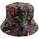 Women Flower Bucket Hat Boonie Hunting Fishing Outdoor Cap Summer Sun Hat D9U4