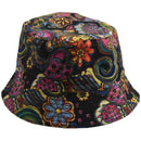 Women Flower Bucket Hat Boonie Hunting Fishing Outdoor Cap Summer Sun Hat D9U4