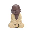 Cute Little Monk Figurine Statues Tea Pet Home Tea Tray Decorations Ornament Ceramic Collectible Home Tabletop Display