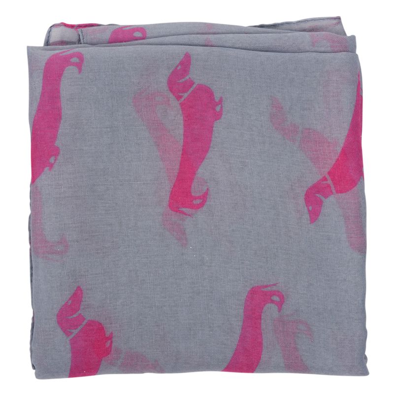 Sausage Dachshund Dog Animal Ladies Scarf Shawl Soft Feel 180 x 90cm White B3X8