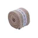2.5M Hemp Ribbon with Lace Trims Tape Rustic Wedding Decor B Y3X5