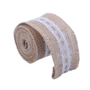 2.5M Hemp Ribbon with Lace Trims Tape Rustic Wedding Decor B Y3X5