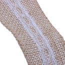 2.5M Hemp Ribbon with Lace Trims Tape Rustic Wedding Decor B Y3X5