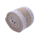 2.5M Hemp Ribbon with Lace Trims Tape Rustic Wedding Decor C E2E7