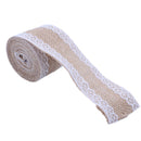 2.5M Hemp Ribbon with Lace Trims Tape Rustic Wedding Decor C E2E7