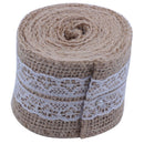2.5M Hemp Ribbon with Lace Trims Tape Rustic Wedding Decor F W4B5