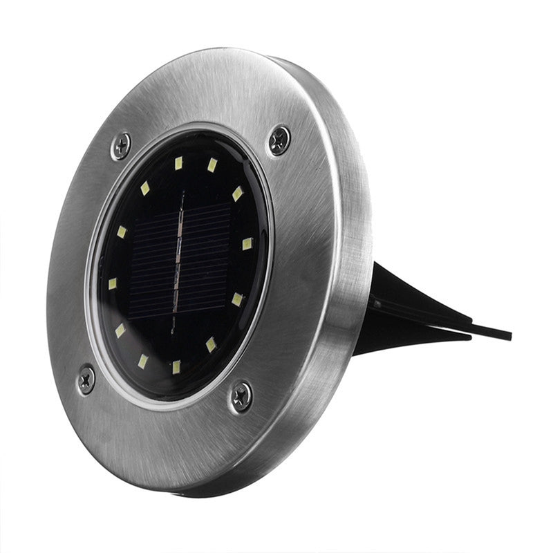 Solar Powered 12 LED Buried Light Under Ground Lamp Outdoor Path Garden Decor