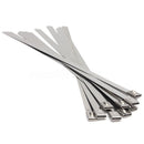 10X Stainless Steel Marine Grade Metal Cable Ties Zip Exhaust Wrap Straps H4O7