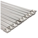 10X Stainless Steel Marine Grade Metal Cable Ties Zip Exhaust Wrap Straps H4O7