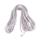 Flexible RJ11 6P2C Telephone Extension Cable 19M White S6Y3