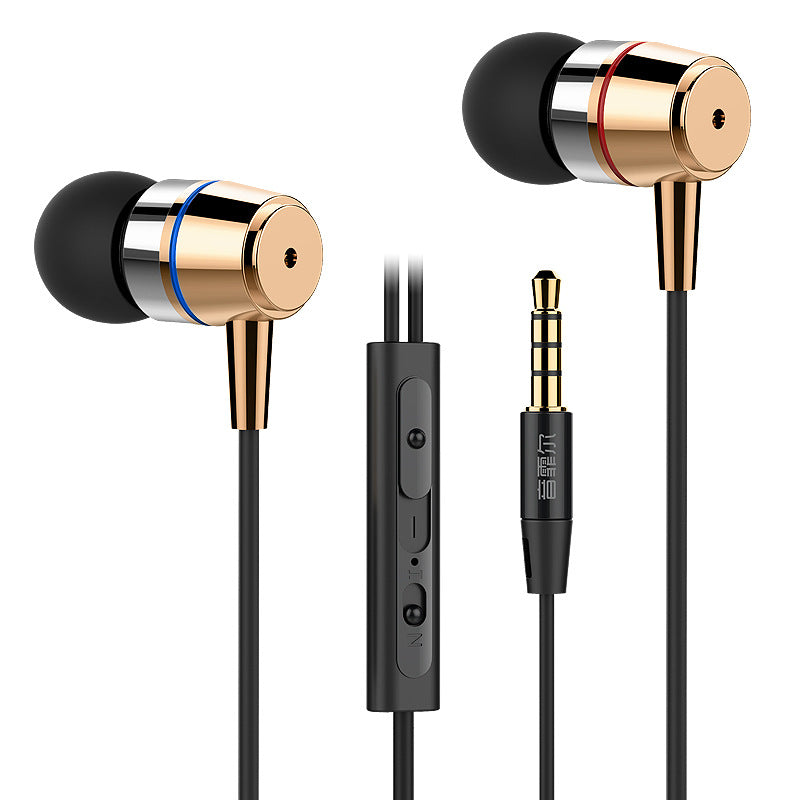 Inpher T50 Professional Wired Earphone Metal Heavy Bass Sound Quality Music 3.5mm In-Ear With Mic