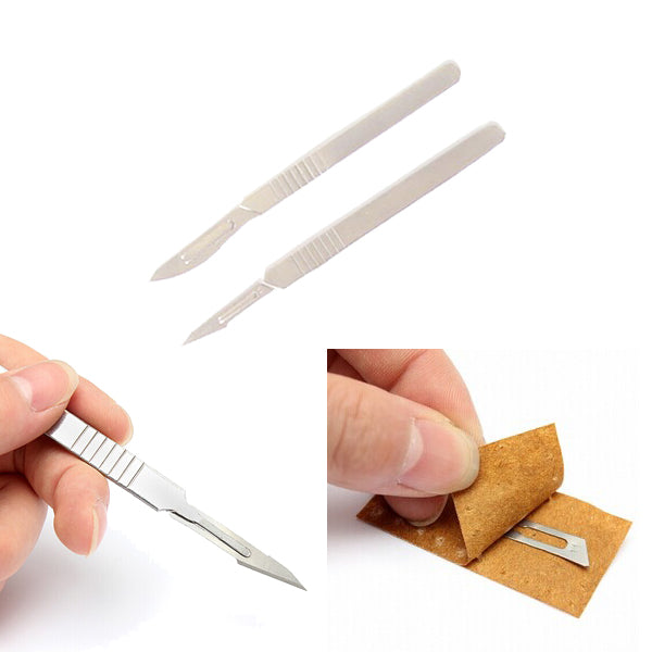 DANIU 40pcs Carbon Steel Surgical Scalpel Blade with 2pcs Handle