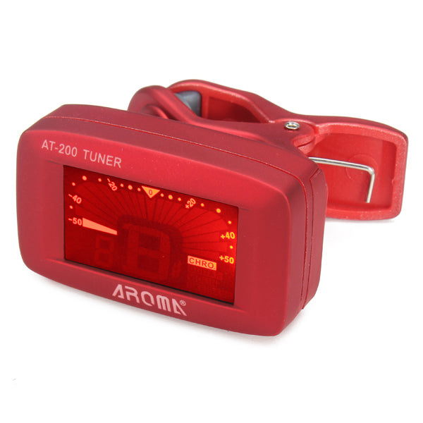 AROMA AT-200 Tuner Clip Chromatic Guitar Bass Ukulele Violin Tuner