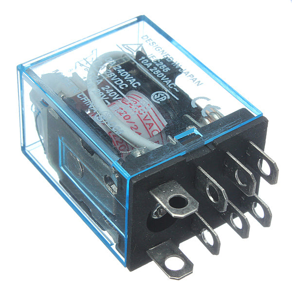 220V 10A Coil Power Relay DPDT LY2NJ HH62P HHC68A-2Z With Socket Base