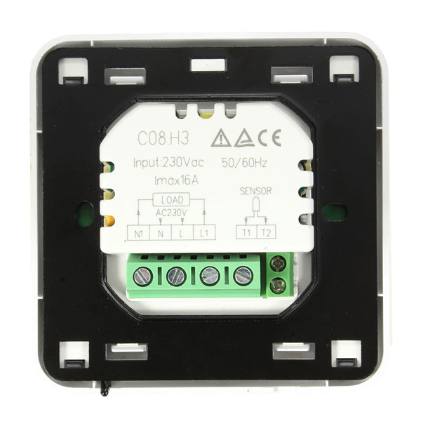 LCD Button Programmable Underfloor Heating Room Thermostat Floor Heating Control 0-35C