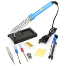 9Pcs 220V 60W Electric Iron Suit Electrical Welding Repair Soldering Tool Home Rosin Tweezers