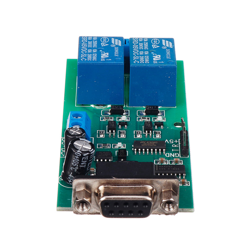 YYE-2 RS232 Adjustable UART Serial Port Remote Control 2 Channel Relay Module MCU PC Control Switch Board