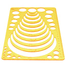 Circle Radius Semicircle Drawing Template KT Soft Plastic Ruler Jewelry Building Design Drawing Board