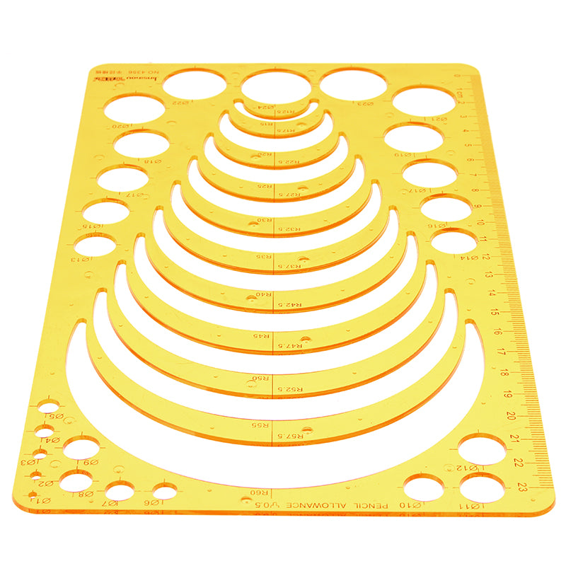 Circle Radius Semicircle Drawing Template KT Soft Plastic Ruler Jewelry Building Design Drawing Board