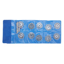 Drillpro 10Pcs 20/22/25/30mm Diamond Coated Saw Blade 8 Holes Cutting Discs with 3Pcs Mandrel for Dremel