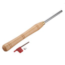Drillpro Wood Turning Tool Carbide Insert Cutter with Wood Handle Lathe Tools Round Shank Woodworking Tool