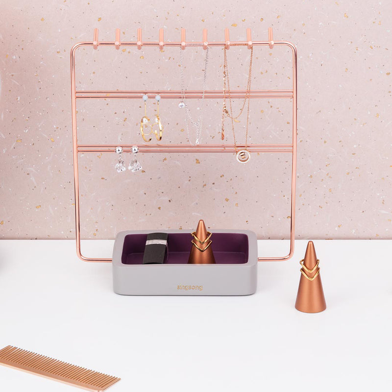 Singsong Jewelry Storage Rack Earrings Necklace Display Stand Cosmetic Storage Rack w/ Hooks Base from Xiaomi Youpin