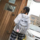 Canvas Backpack Waterproof School Bag Travel Shoulder Bag Ribbon Bow Tote Handbag Men Bag Women Bag