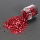 Red Nail Art Glitter Powder Sequins Decoration Tips 3D Mixed Dust