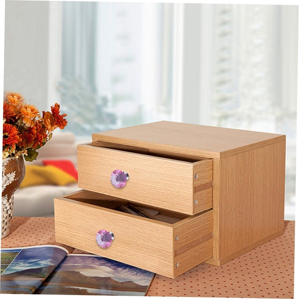 5Pcs 30mm Diamond Crystal Glass Door Drawer Cabinet Furniture Handle Knobs