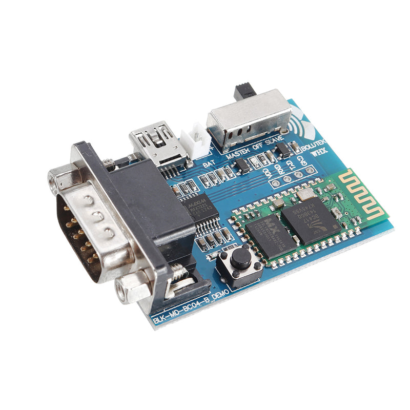 RS232 Bluetooth Serial Adapter Board Communication Master Slave 2 Modes Mini USB Bluetooth Serial Port Profile Module 5V