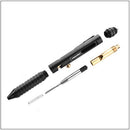 LEOHANSEN T10 1 Pc Defence Tactical Gel Pen Multifunctional Brass Whistle Pen Writing Signing Pen Outdoor Survival Tools